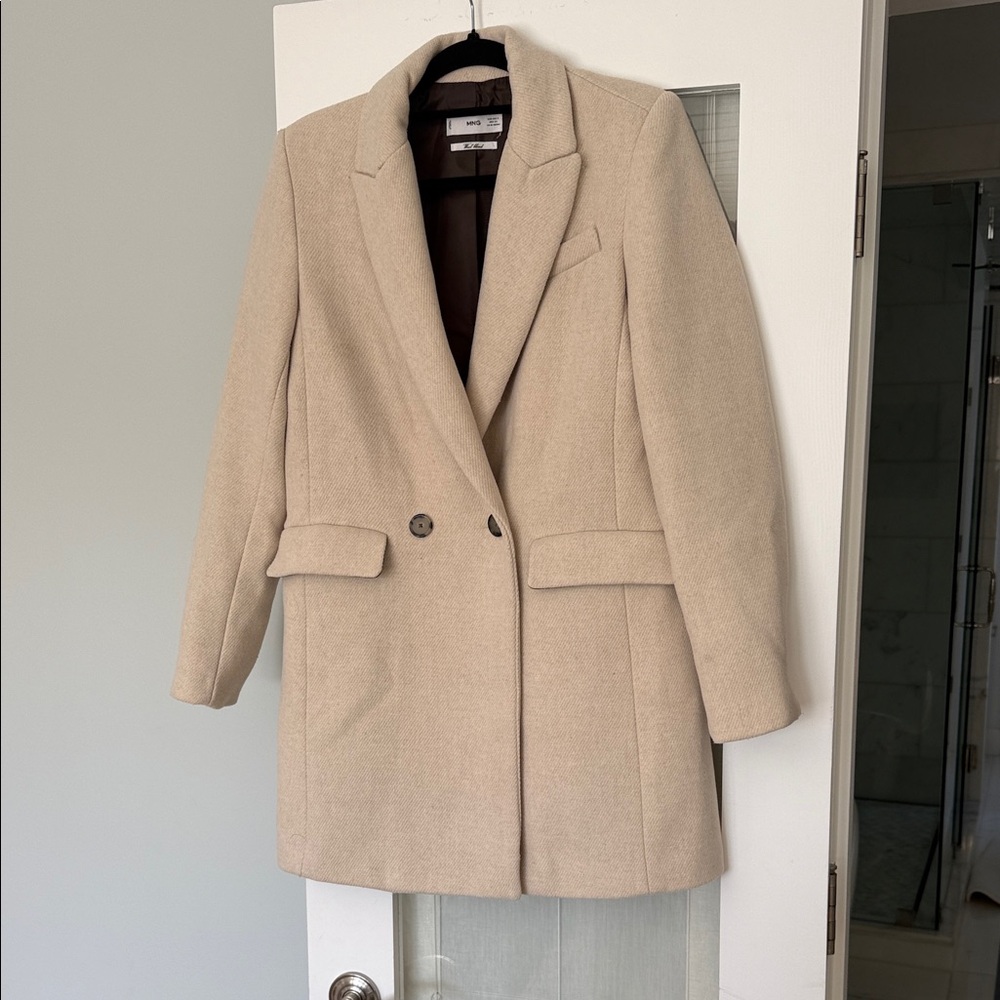 Mango Beige Blazer Coat
